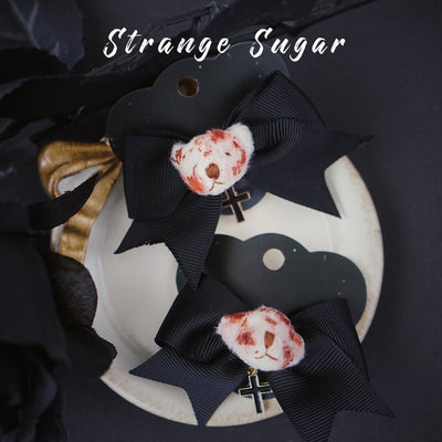 Strange Sugar - Gothic Headdress, Hallowen Skull Bat Hairclip No.1