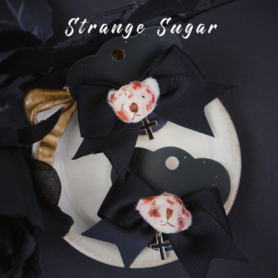 Strange Sugar~Gothic Headdress Hallowen Skull Bat Hairclip No.1  