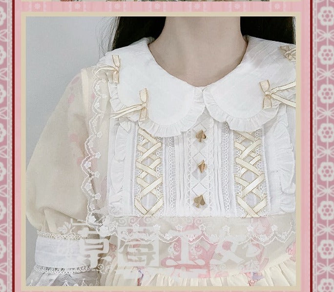 Strawberry Witch~Clock Adventures~Casual Lolita OP Dress   
