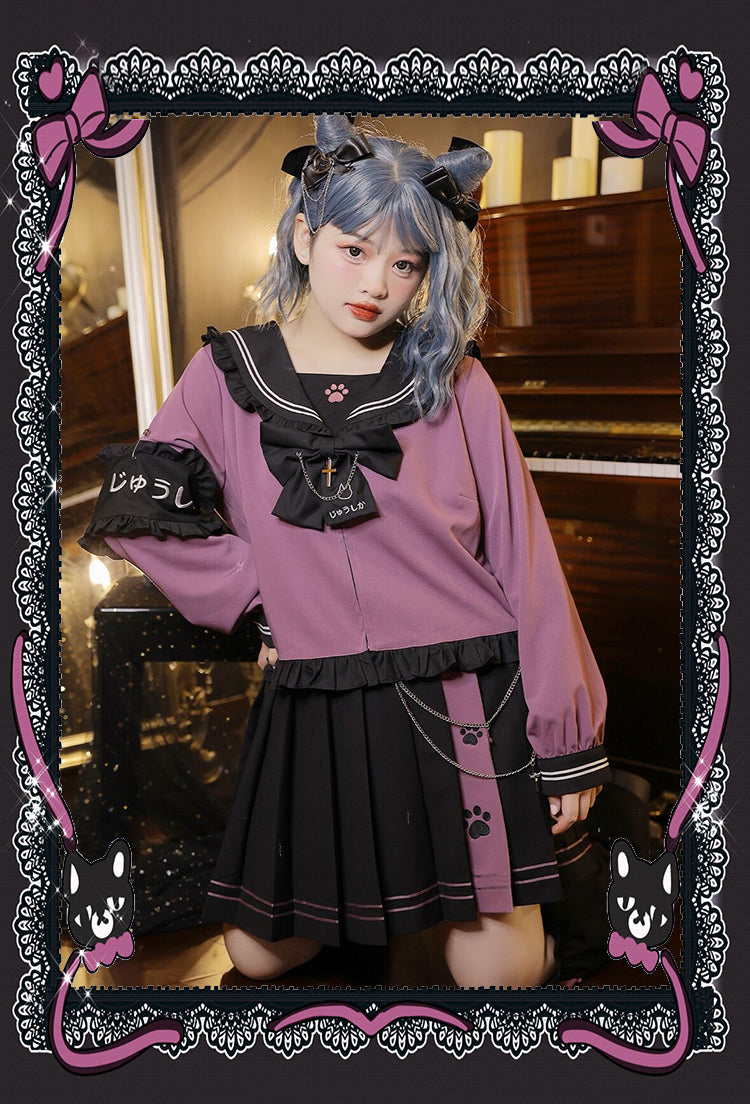 Yingtang - Plus Size Lolita Dress Gothic Lolita JK Dress Set