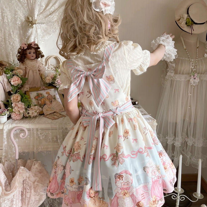 (Buyforme)MeowMeow~Sheep Pattern Waltz Princess Lolita JSK Salopette   