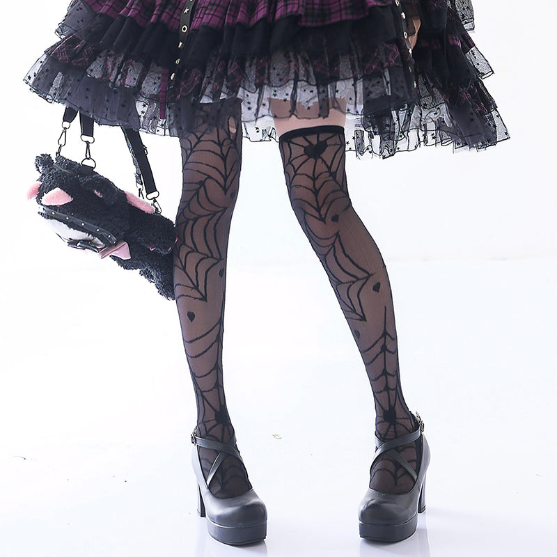Roji roji - Gothic Lolita Glass Yarn Knee Socks