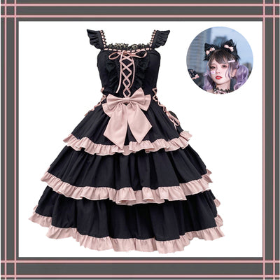 Your Princess~Sweet Lolita Ballet Jumper Dress S jsk dress+cat ear 