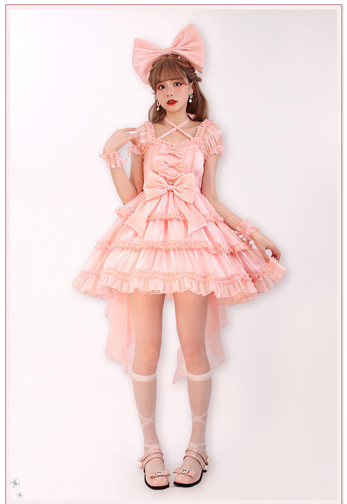 Alice Girl~Girls Party~Flowing Tail Lolita OP XS pink (OP with flowing tail) 