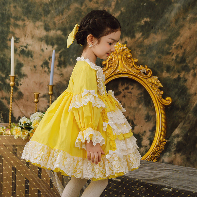 Kid Lolita Princess Yellow Dress   