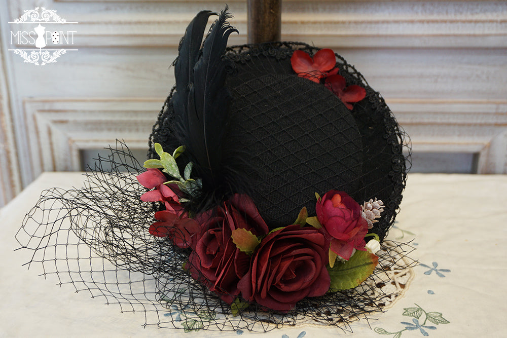 Miss point~Sally's Garden~Country Lolita Straw Top Hat 1798:45807