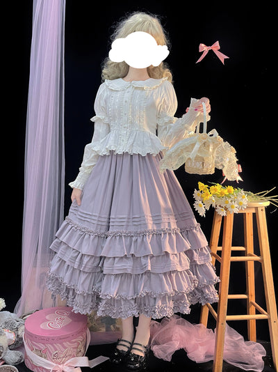 Little Dipper~DIY Match Elegant Lolita Skirt A section size S (must buy) lavender purple No.8 