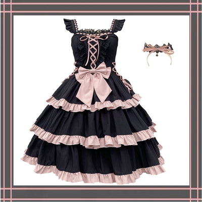 Your Princess~Sweet Lolita Ballet Jumper Dress S jsk dress+necklace 