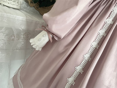 Your Princess~Princess Lolita Long Sleeve Pink Dress   