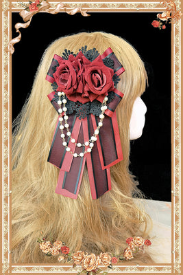 Infanta - Midnight Magic - Gothic Lolita JSK Dress S balck and red headwear