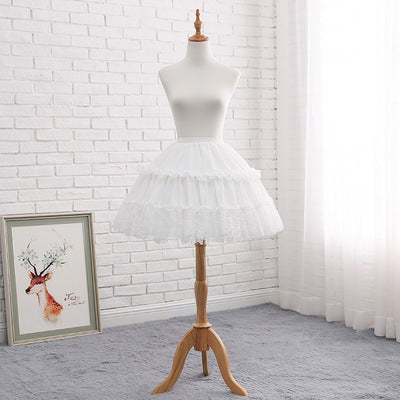Your Princess~Lolita Fashion Cosplay Fishbone Adjustable Petticoat Free size 47cm white 
