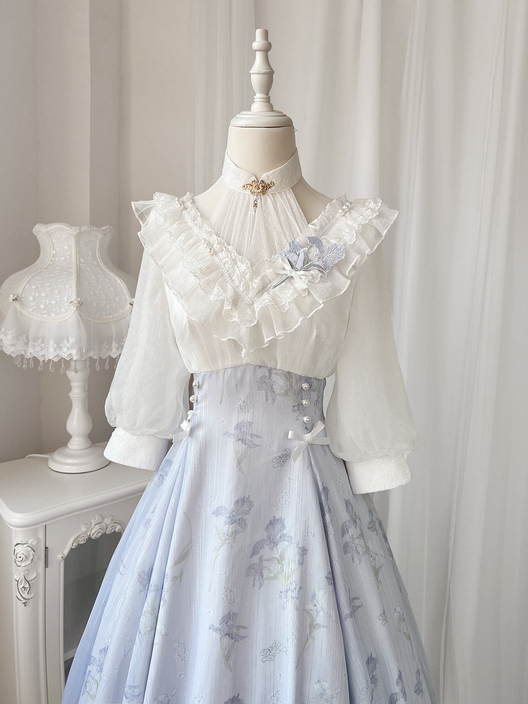 Cornfield Lolita~Iris Dream~Elegant Lolita Dress Short Sleeve OP   