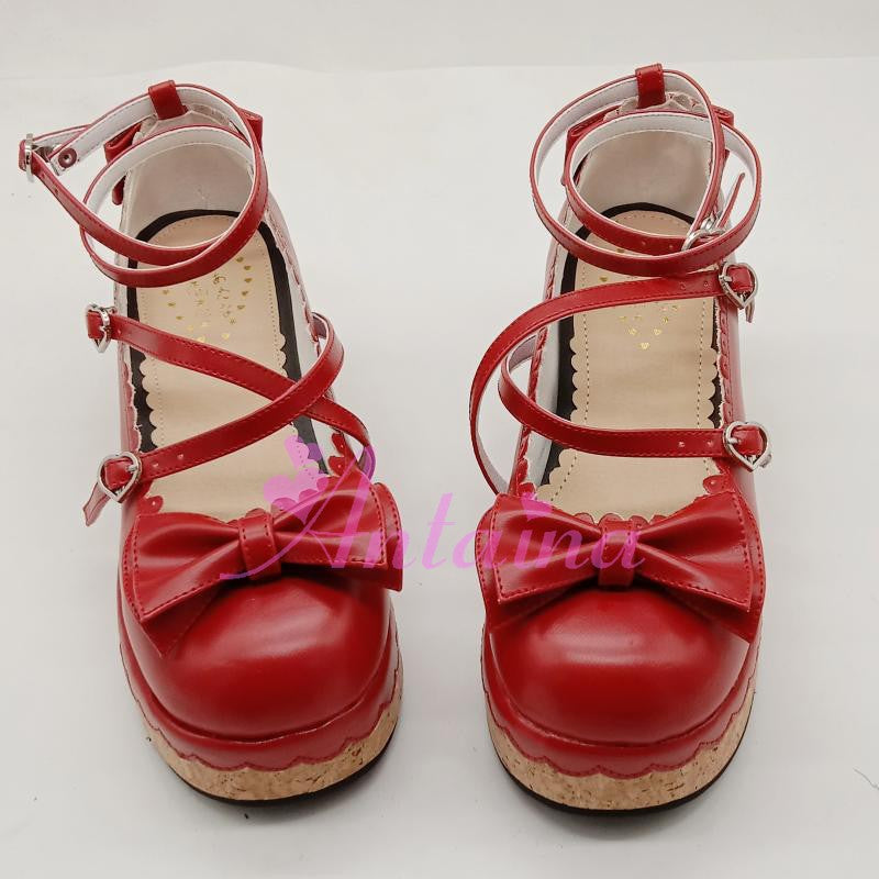 Antaina~Sweet Lolita Tea Party Red Shoes   