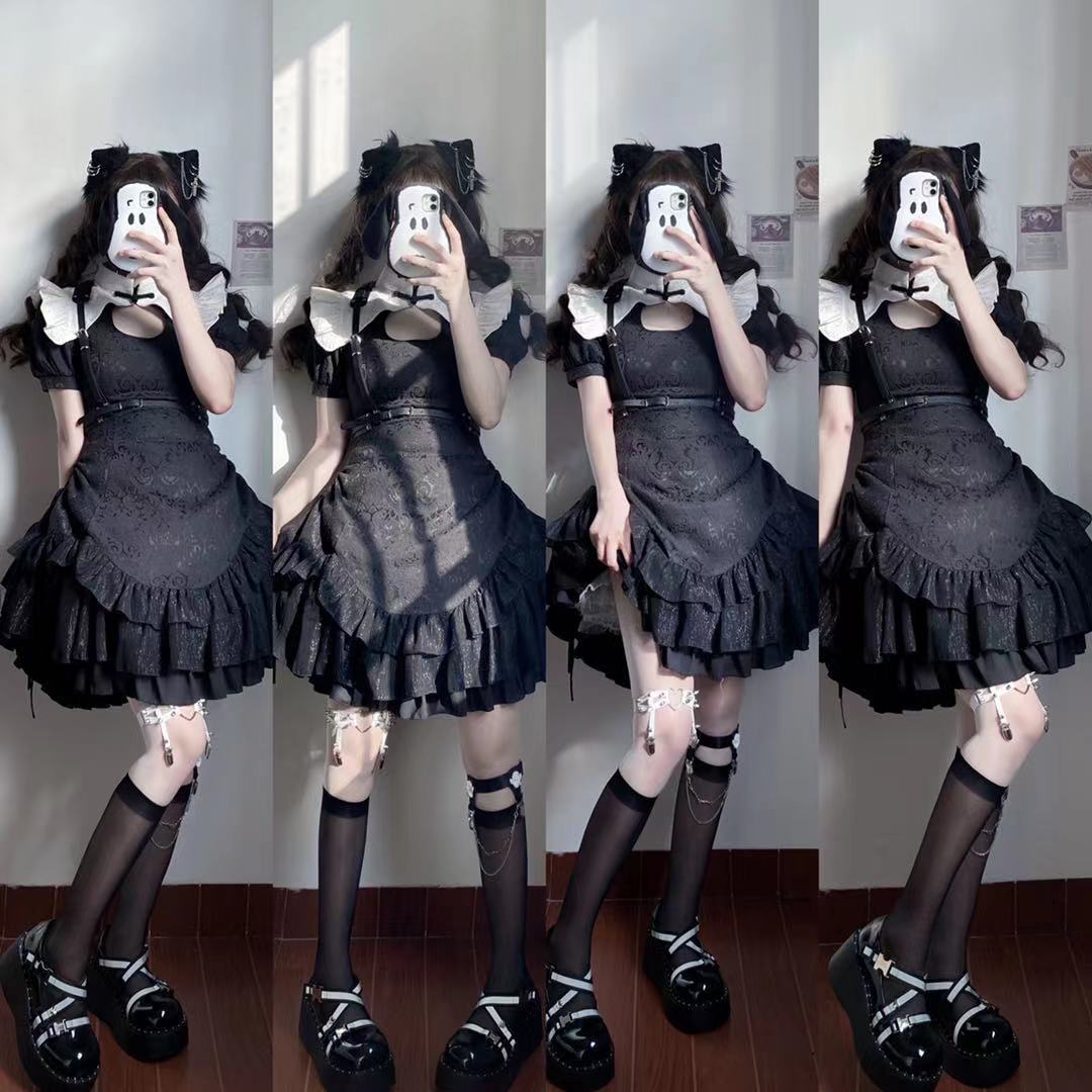 YourHighness~Battle Maid Qi Lolita Cheongsam Gothic Dress   