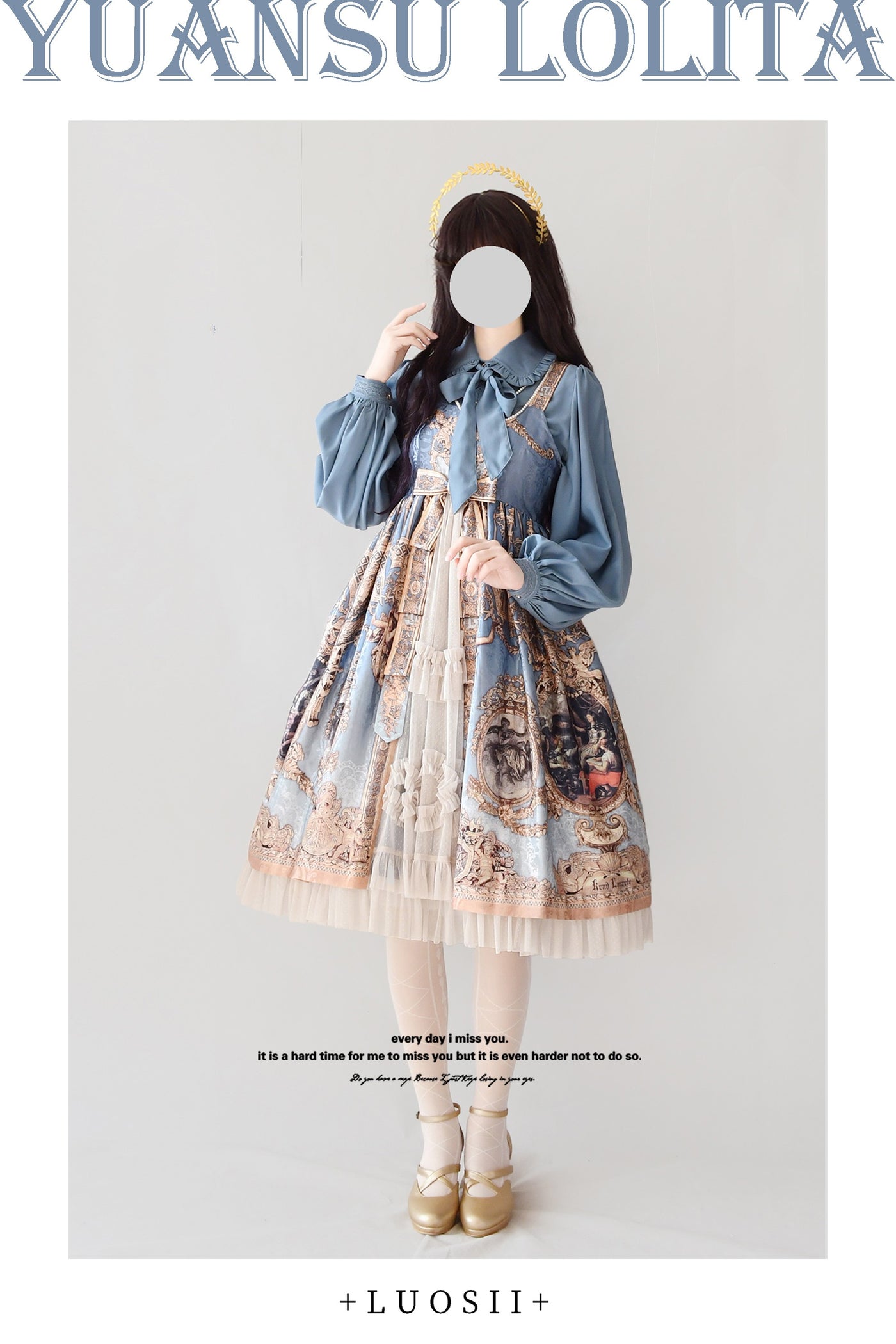 YuanSu~Mayer's Whisper~Vintage Large Sleeve Lolita Blouse   