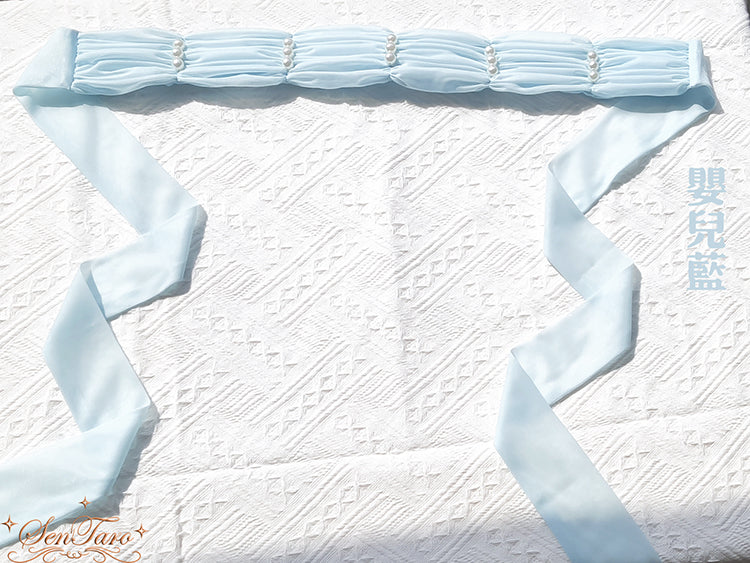 Sentaro - Elegant Lolita Multiple Colors Waist Tie baby blue