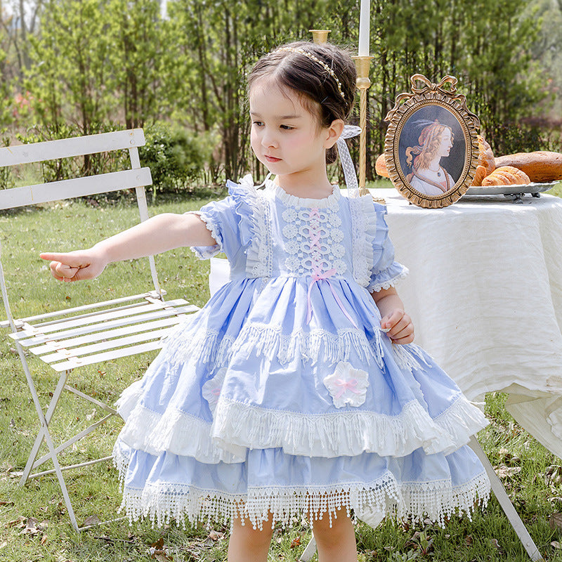 Kid Lolita Blue Tiered OP Dress   
