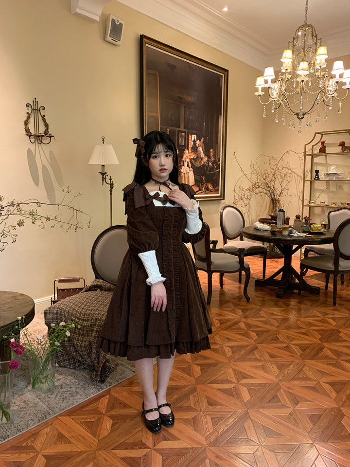 (BuyForMe) Sweet Wood~Annie's Gift~Elegant Velvet Lolita OP Dress   