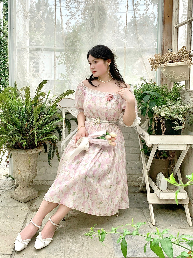 NanShengGe~Your Tulips~Classic Lolita Summer OP Dress   