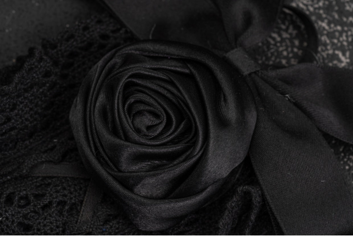 Strange Sugar - Gothic Handmade Black Rose Hairband
