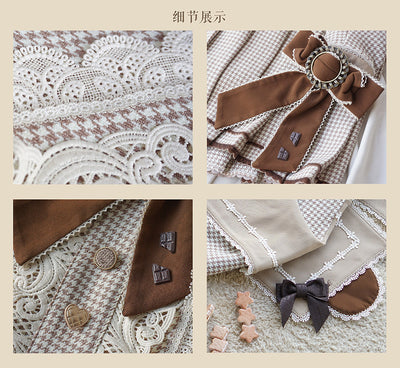 ZeeYe~Houndstooth Low Waistline Lolita Dress   