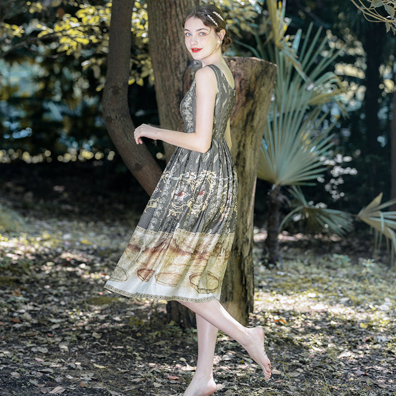 CR Cat Romance~Pond night reading~Summer Elegant Lolita Casual JSK   