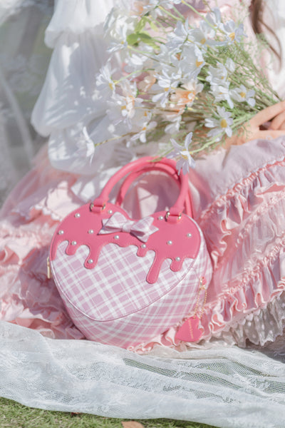 BurnGallery~Kawaii Lolita Heart Shape Hand Bag   
