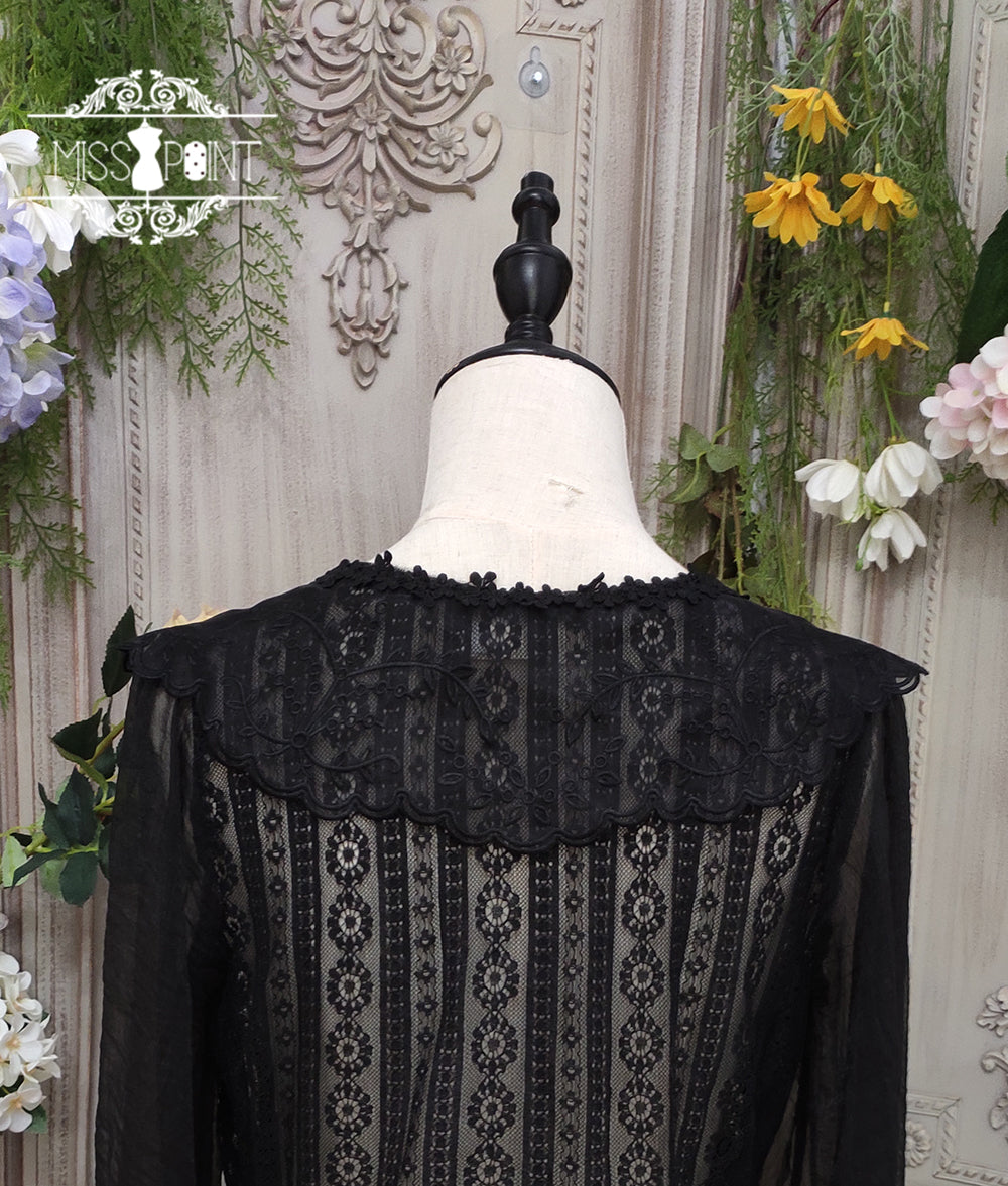 Miss Point~Woody Rose~Elegant Retro Lolita Blouse 528:61029