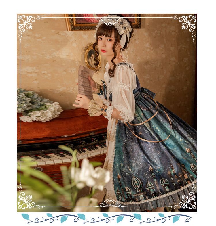 Magic lamp Night Retro Lolita JSK   
