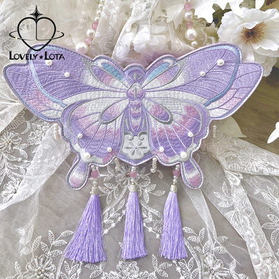 LovelyLota~Butterfly~Chinese Qi Lolita Butterfly Bag purple  