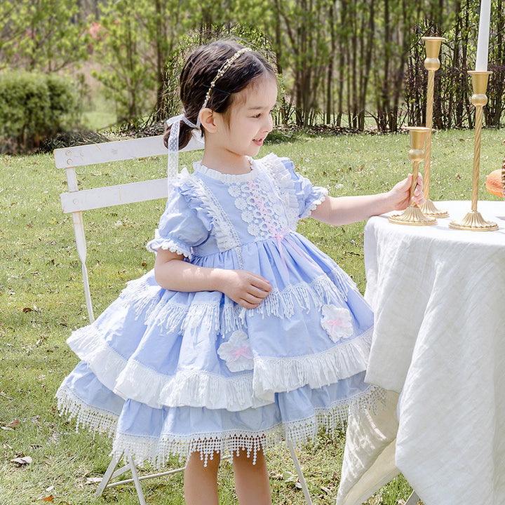 Kid Lolita Blue Tiered OP Dress   