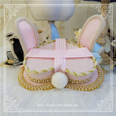Fox Cherry~Lolita Rabbit Ears Top Hat Multiple colors   