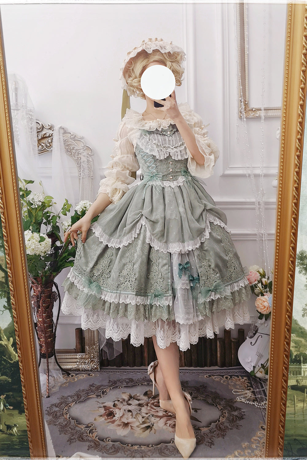 Miss Point~The Sally Gardens~Lotus Root Sleeve Lolita Blouse 8494:91256