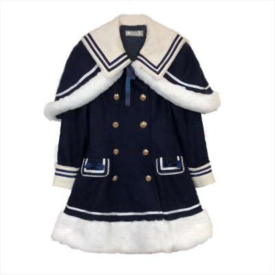 Strawberry Witch~ Sailor Style A-line Winter Coat   