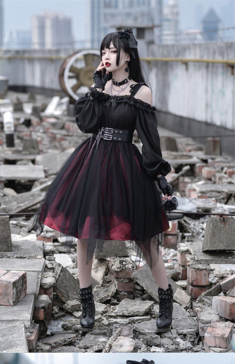 Your Princess~Gothic Lolita High Waist Black Dress 2196:40577