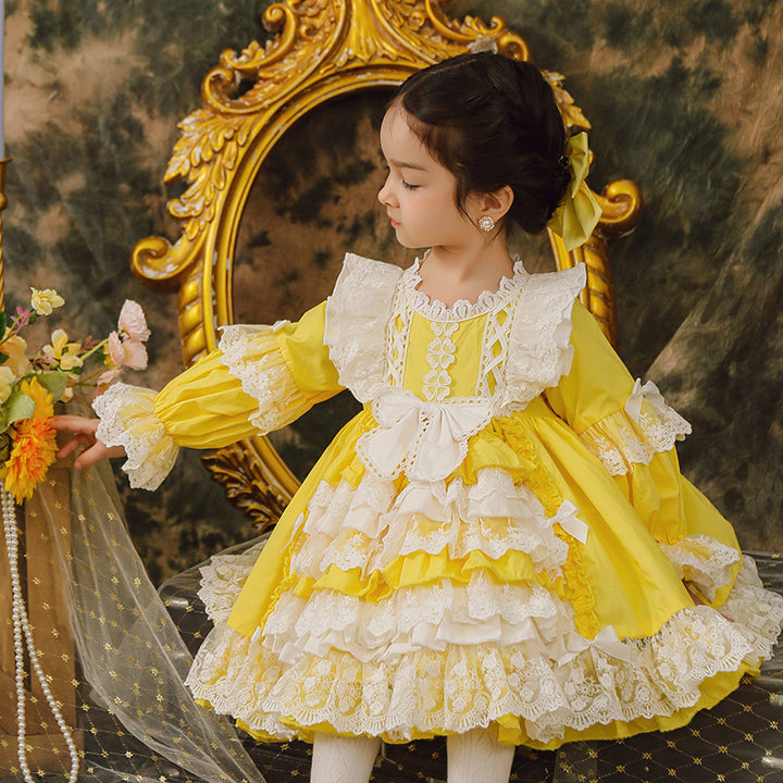 Kid Lolita Princess Yellow Dress   