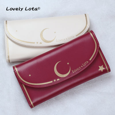 LovelyLota~Moon Star Miracle~Star Moon Pattern Lolita Handbag burgundy  