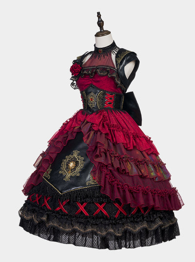 Youpairui~Pact of Hunter~ Gothic Lolita Jumper Dress Set   