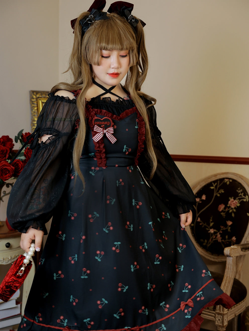 Yingtang~Plus Size Lolita Kawaii JSK Dress   