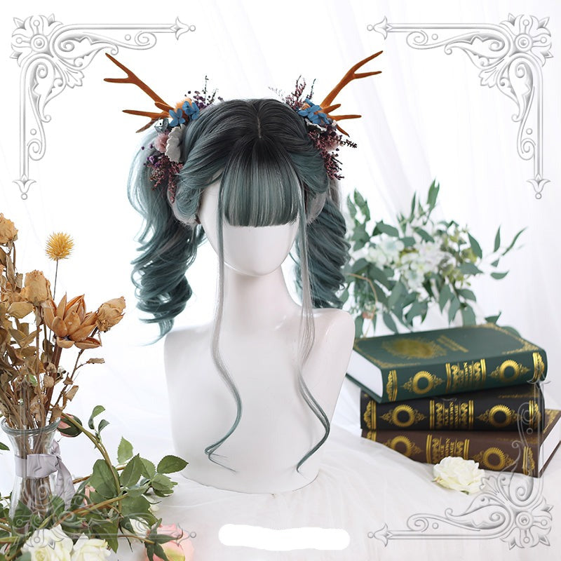 Dalao Home~Forest Hymn~Dyed Long Curly Lolita Wig Forest hymn ★ Ink rain ashes  