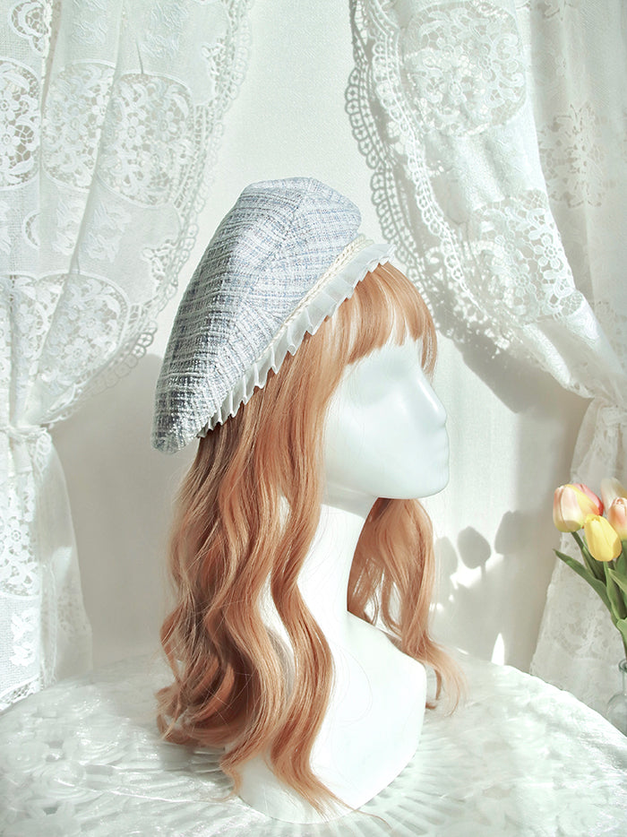 Alice Girl~Lady's Holiday~Elegant Lolita Beret Chanel's Style Hat   