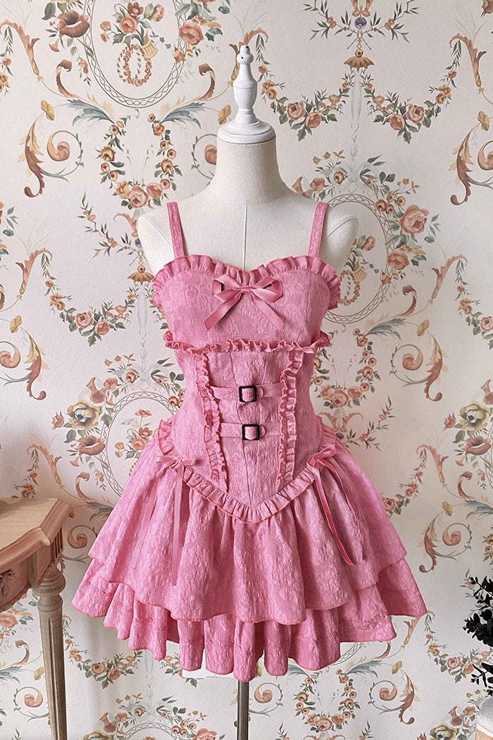 Alice Girl~Gothic Lolita Jumper Dress~The Hunter JSK Multicolor XS pink (JSK) 