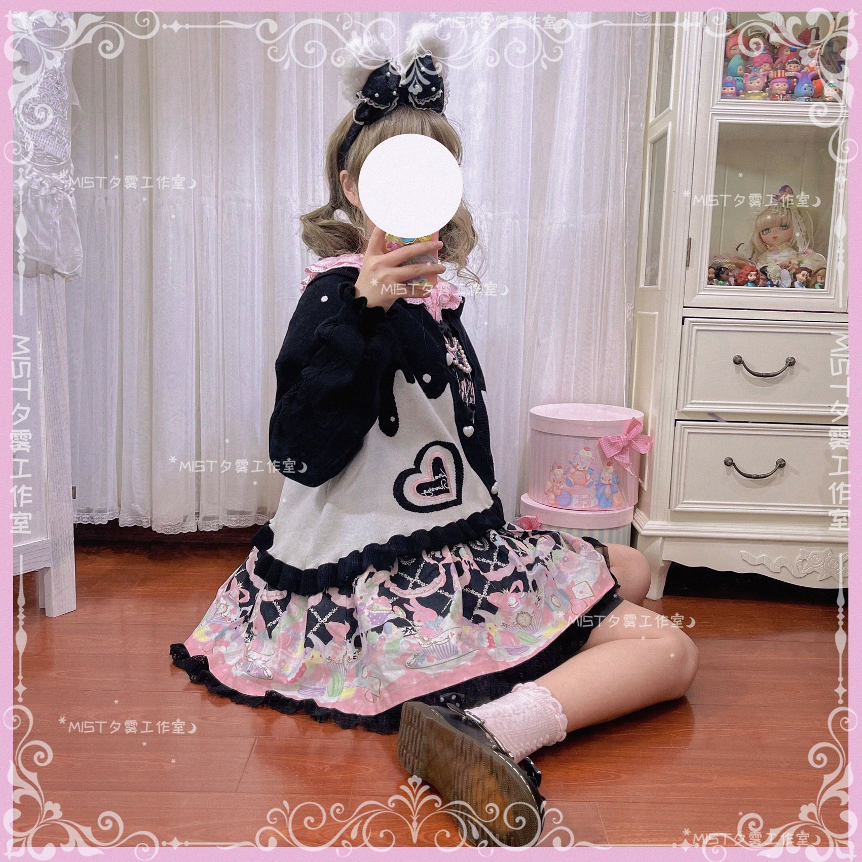 MIST~Beating Heart~Sweet Lolita Thick Sweater Coat Puff Sleeve 9908:115024