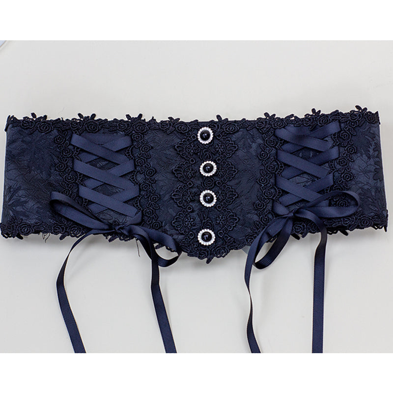 NanShengGe~Plus Size Lolita Lace Corset S black 