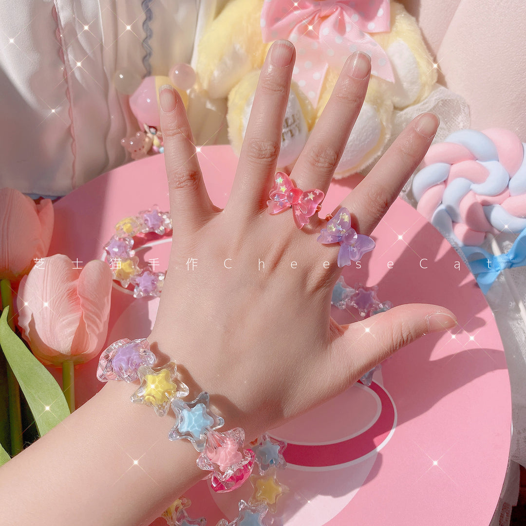 (Buyforme)Cheese Cat~Buling Crystal Summer LolitaSweet Bracelet   