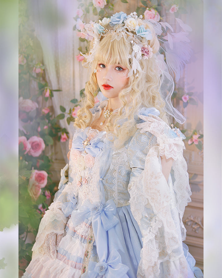 One Night~Isabelle~Princess Tea Party Wedding Lolita OP L sky blue 