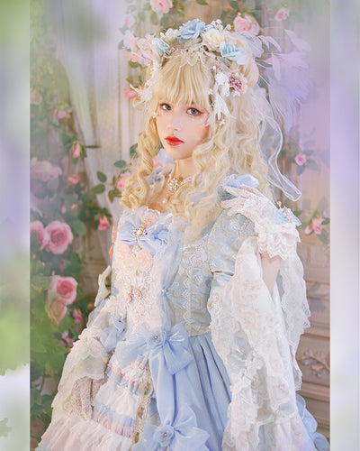 One Night~Isabelle~Princess Tea Party Wedding Lolita OP L sky blue 