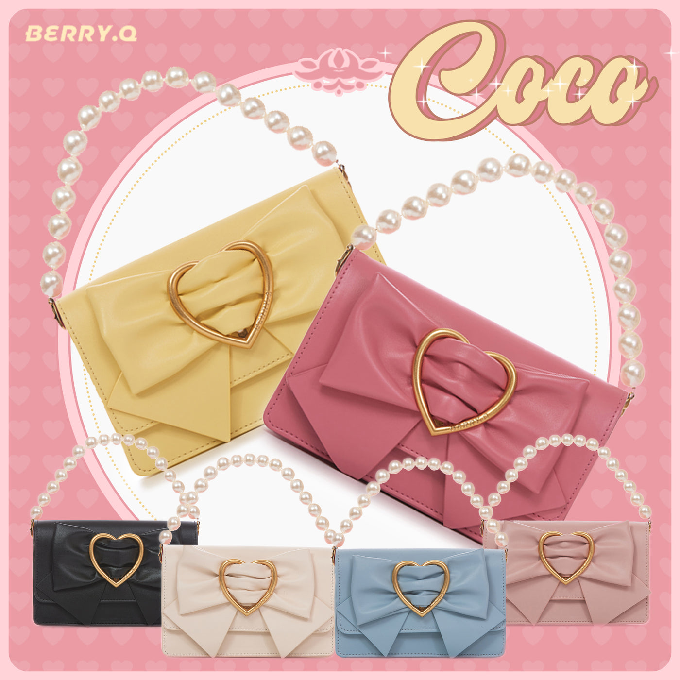 BerryQ~Pearl Chain Crossbody Lolita Handbag   