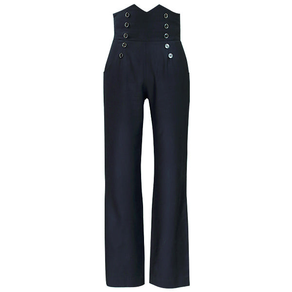 Ouji Lolita Deacon-style Retro Trousers XS dark blue trousers