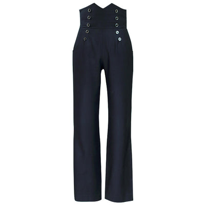 (Buyforme)Immortal Thorn~Ouji Lolita Deacon-style Retro Trousers XS dark blue trousers 